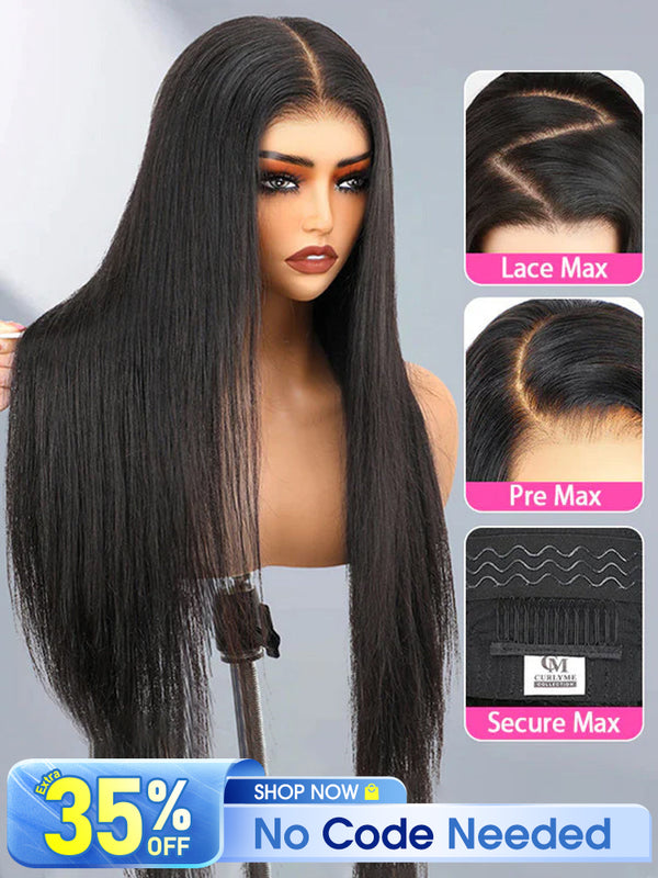 [Clearance Sale] 9x6 HD Lace M-cap Wear Go Glueless Mini Knots Straight Hair Pre-cut Lace Front Wig Pre-plucked