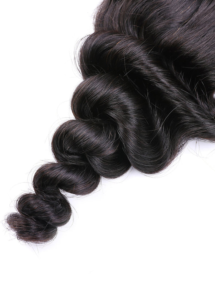 Loose Wave Natural Black Hair 5x5 Lace Closure, 4x4 Lace Closure