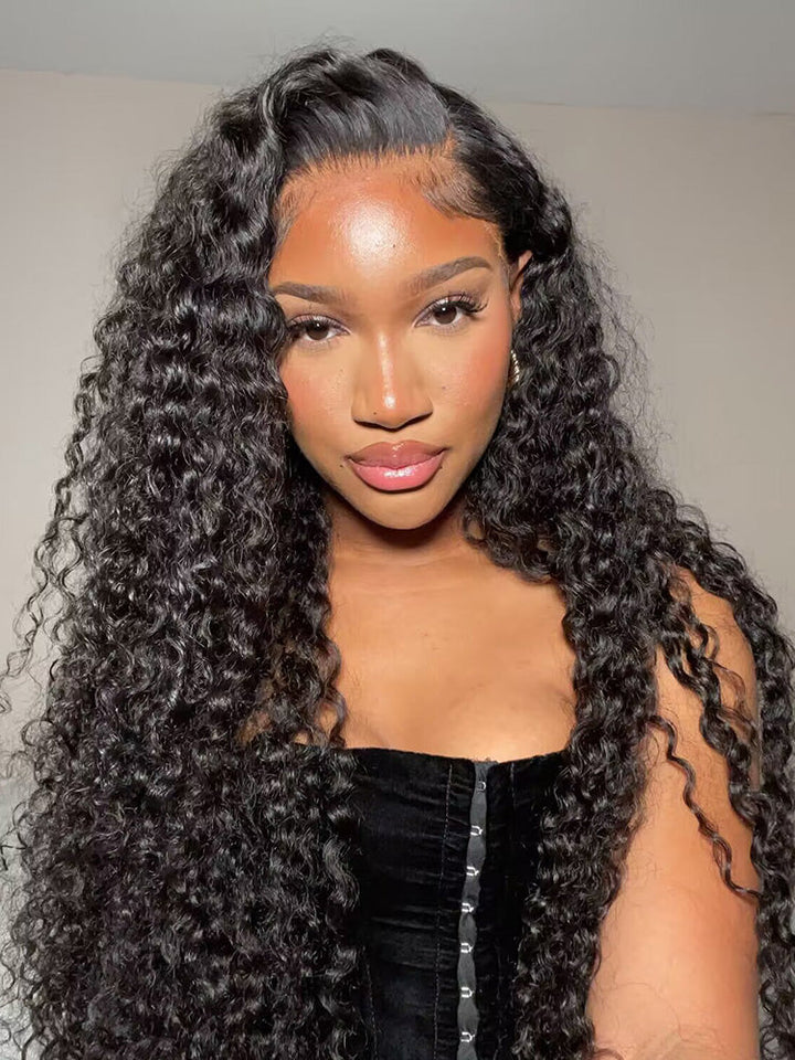 CurlyMe Hot Curly Deep Wave HD Lace/Transparent Lace Frontal Wigs