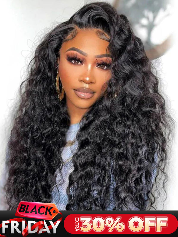 CurlyMe 360 Fit Pre-Cut Lace Wear Go Pre-Bleached Loose Deep Wave Human Hair Pre-Plucked Wig