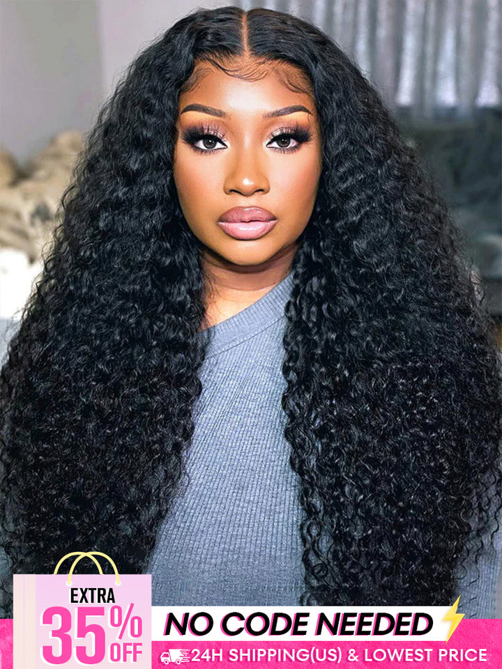 [Clearance Sale] Pre-cut 9x6 Lace M-cap Wear Go Glueless Mini Knots Water Wave Hair HD Lace Front Wig Pre-plucked
