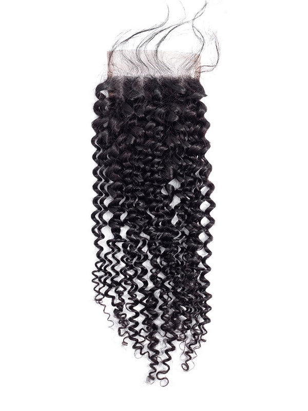 Kinky Curly Hair Natural Black 4x4 Lace Closure, 5x5 Lace Closure