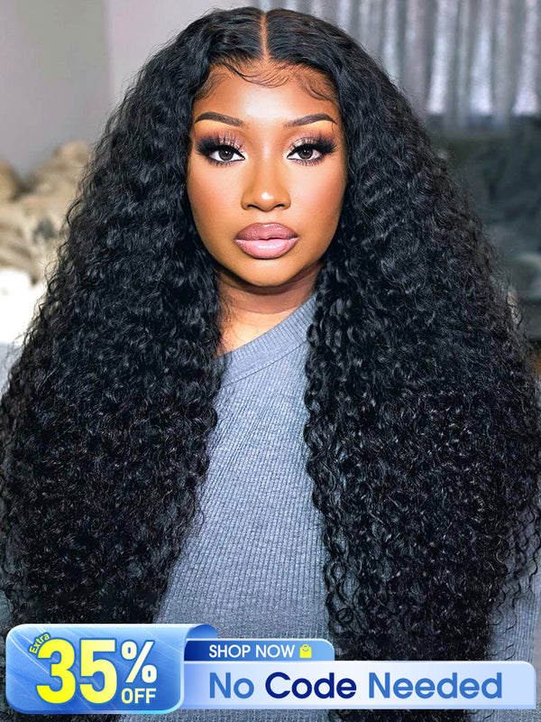 [Clearance Sale] Pre-cut 9x6 Lace M-cap Wear Go Glueless Mini Knots Water Wave Hair HD Lace Front Wig Pre-plucked