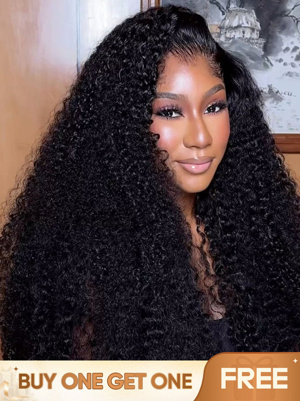 CurlyMe Trendy Kinky Curly Hair 13x4 Lace Front  Wigs Cute Curls