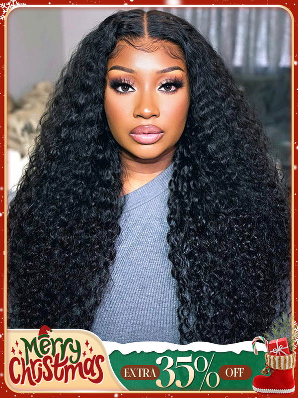 CurlyMe Pre-cut 9x6 Lace M-cap Wear Go Glueless Mini Knots Water Wave Hair HD Lace Front Wig Pre-plucked