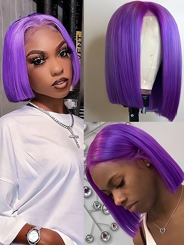 Wowfactor outlets light purple lace front h.d bob wig