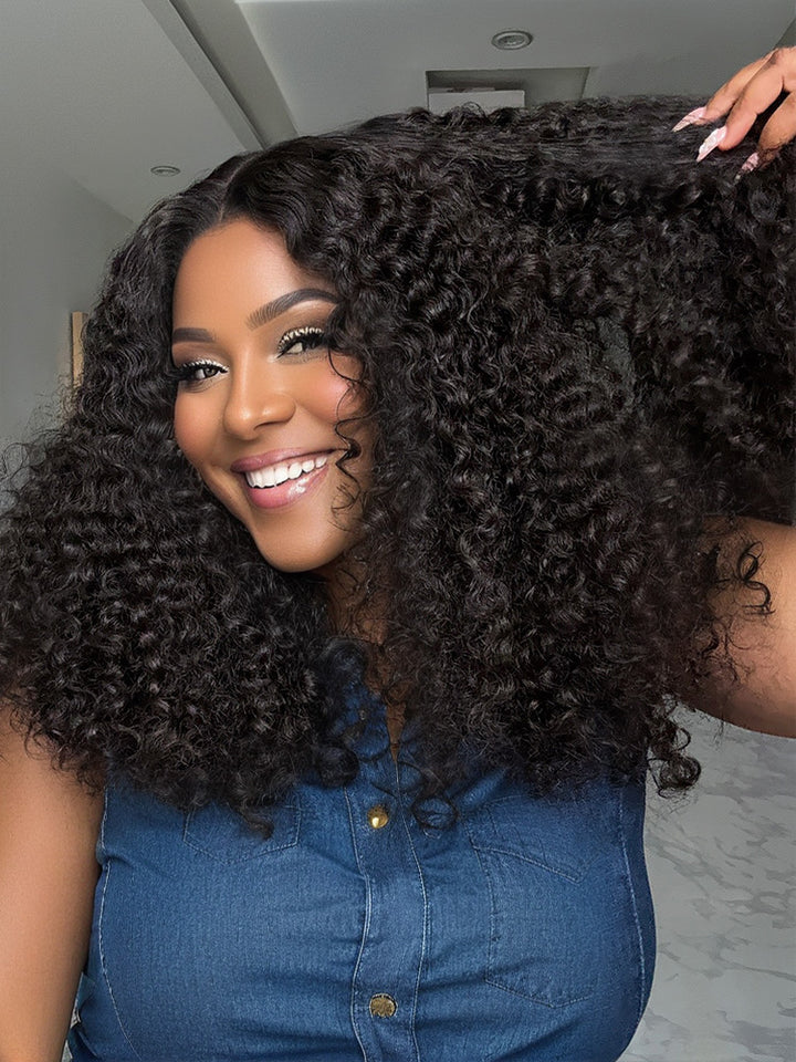 CurlyMe Bleached Knots 9x6 Burmese Curly Wear Go Glueless Wig Pre-Cut HD Lace Beginner Friendly