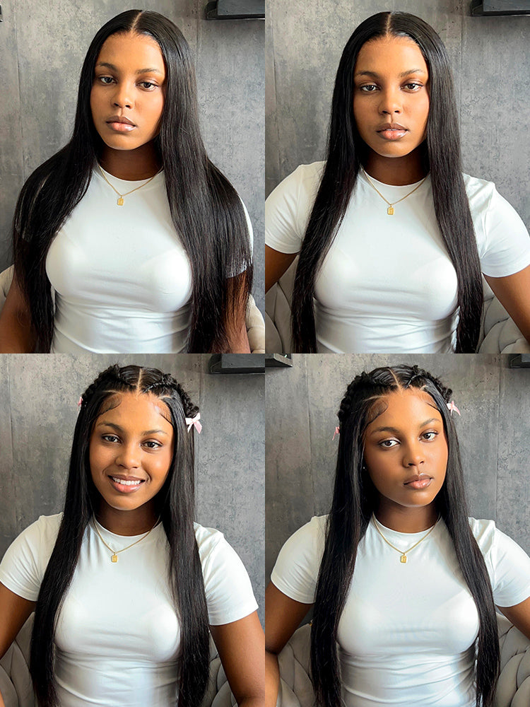 straight put on and go lace front wig