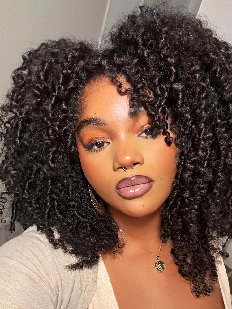 afro kinky curly bleached knots wig