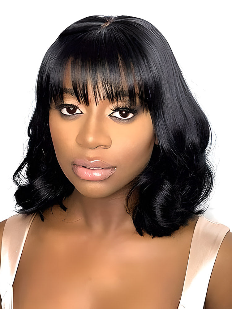 black curly wig short