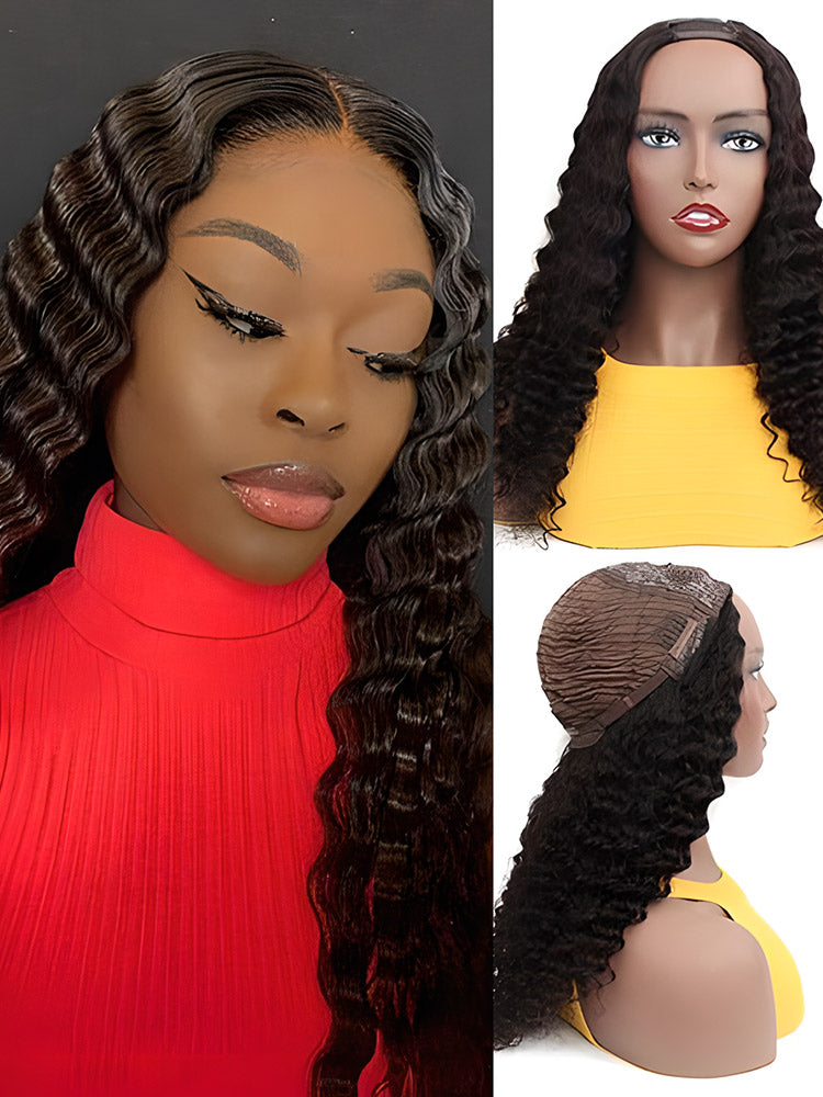 Deep Wave Human Hair U part Wig CurlyMe Hair