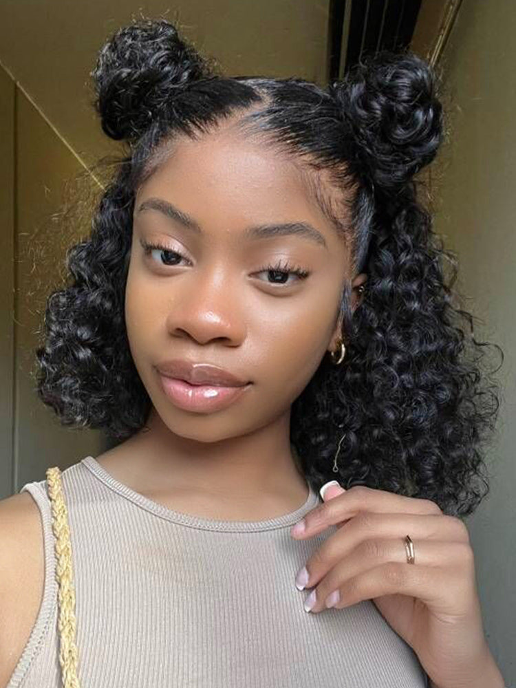 short curly lace frontal wig