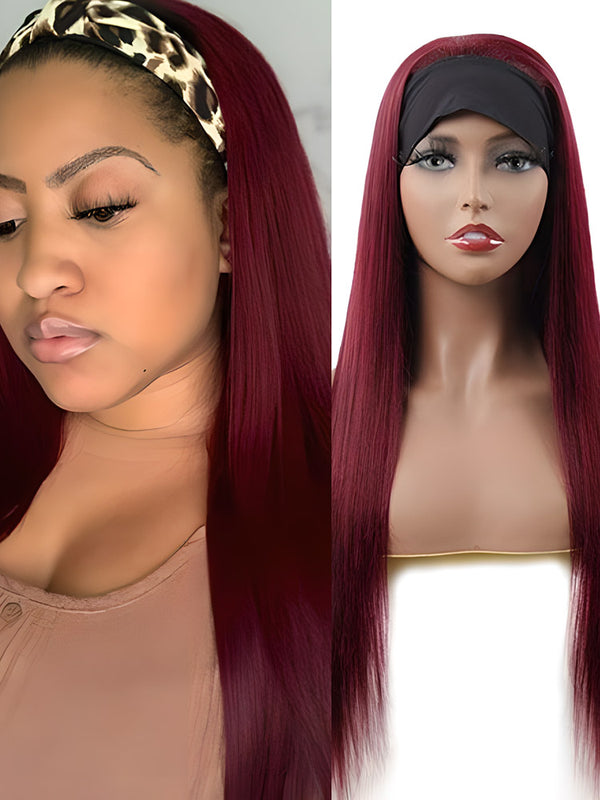 4 Couleurs Cheveux Raides Bandeau Perruque Perruques de Cheveux Humains Pas Cher