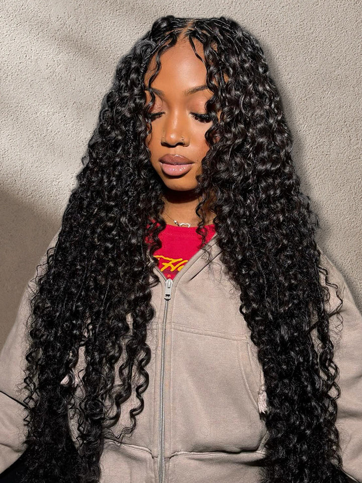 Pre-Separated Feather Crochet Hair Extensions Deep Wave  display picture 3