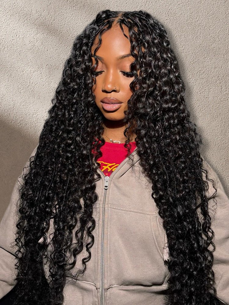 Pre-Separated Feather Crochet Hair Extensions Deep Wave  display picture 2