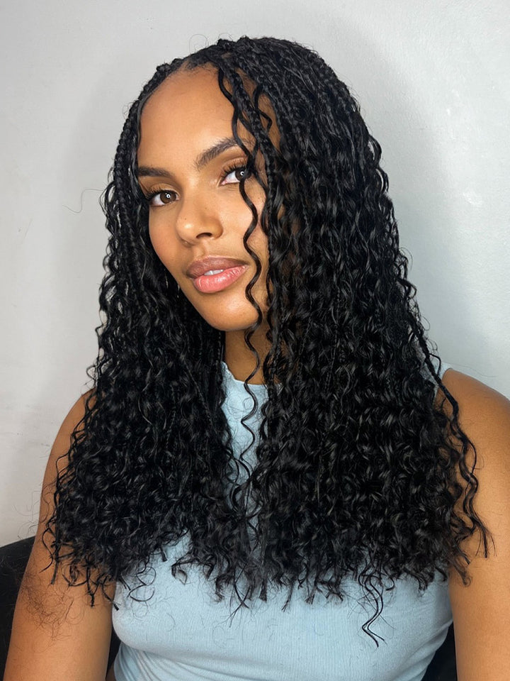 Pre-Separated Feather Crochet Hair Extensions Deep Wave  display picture 1