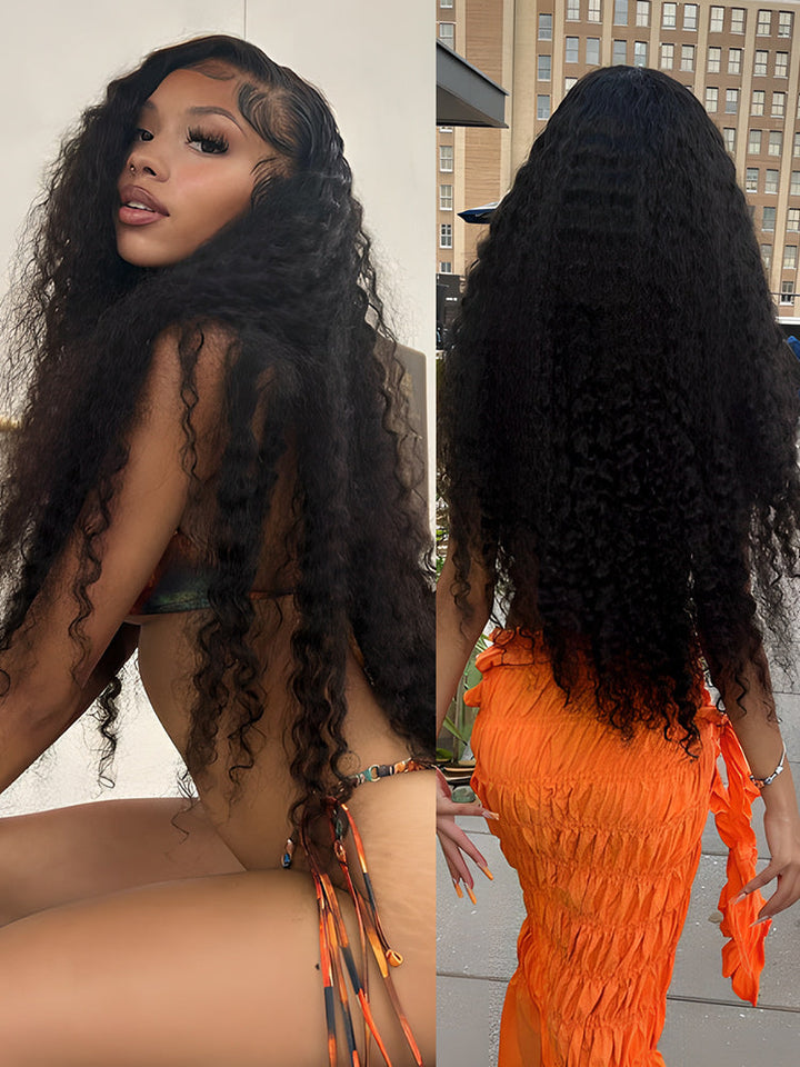 CurlyMe Hot Curly Deep Wave HD Lace/Transparent Lace Frontal Wigs