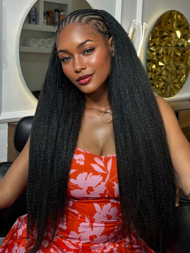 Crochet Human Hair Extensions Kinky Straight Pre-Separated  display picture 2