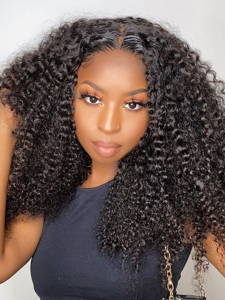 CurlyMe Kinky Curly Human Hair Wigs 13x4/13x6 Lace Front Wigs Bomb Look