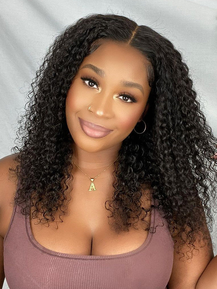 CurlyMe Kinky Curly Hair Swiss HD Lace/Transparent Lace Front Wigs