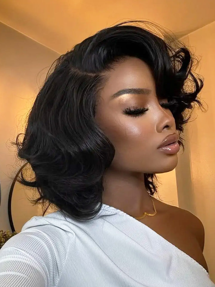 CurlyMe 250% Density C Part Body Wave Wear Go Glueless Layer Cut Wig With Baby Hair