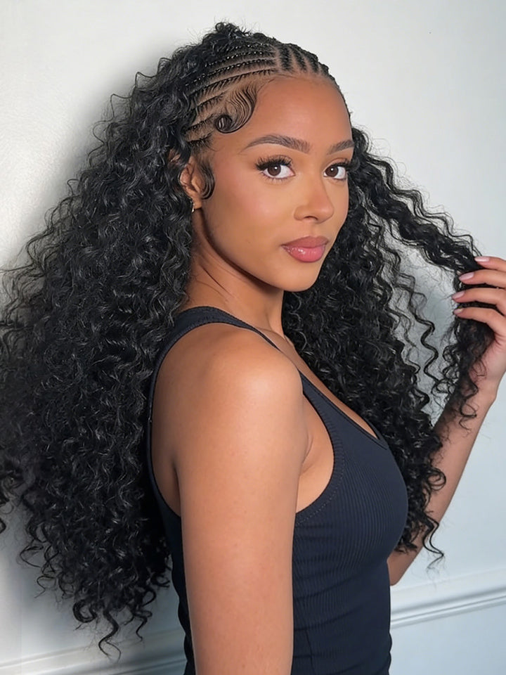 Pre-Separated Feather Crochet Human Hair Extensions -CurlyMe  display picture 1