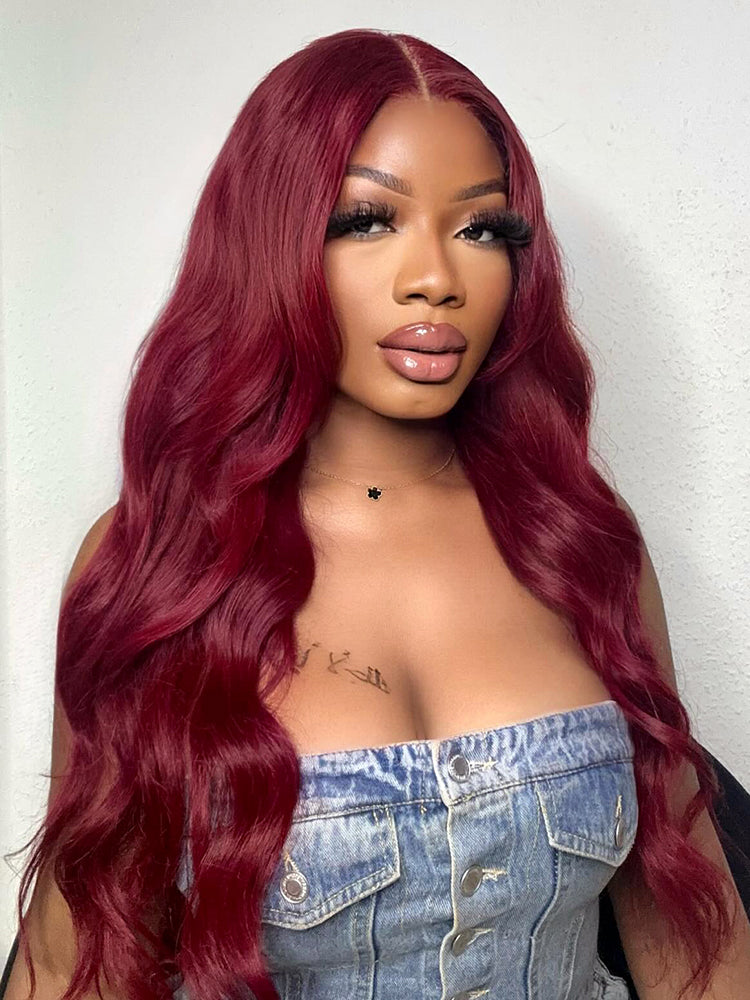 burgundy red 99j wig