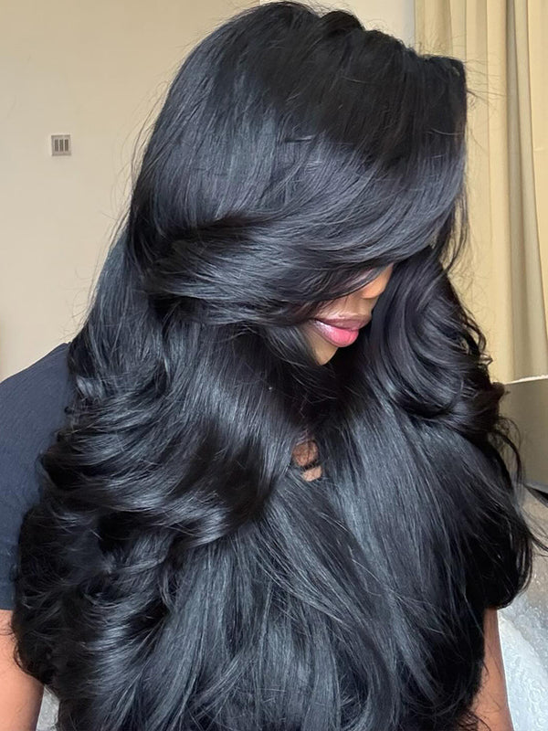 Ebony-Black Long Blowout