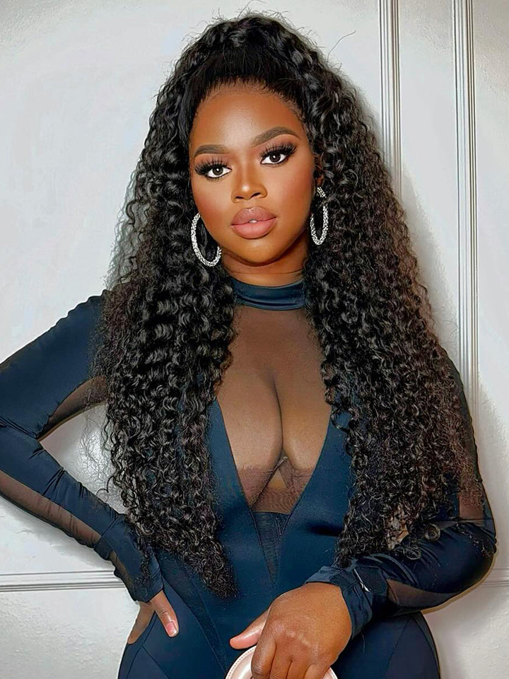 Deep Wave Hair Bundles Deal 1/3/4Pcs Natural Black Hair