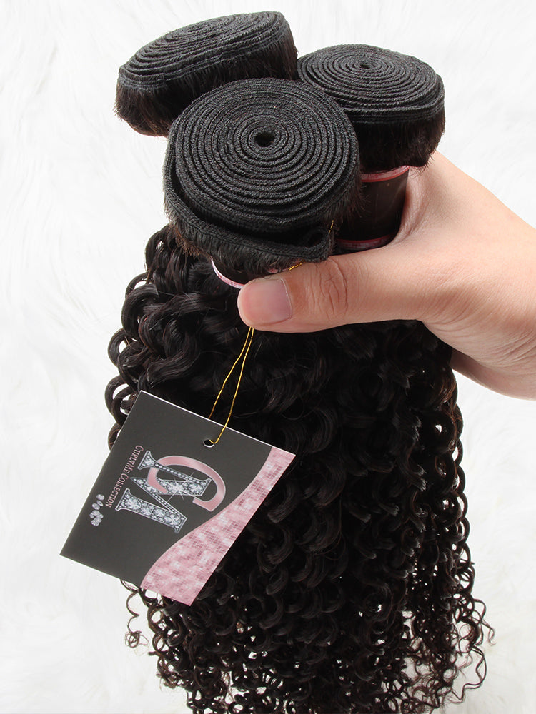 kinky curly human hair bundles