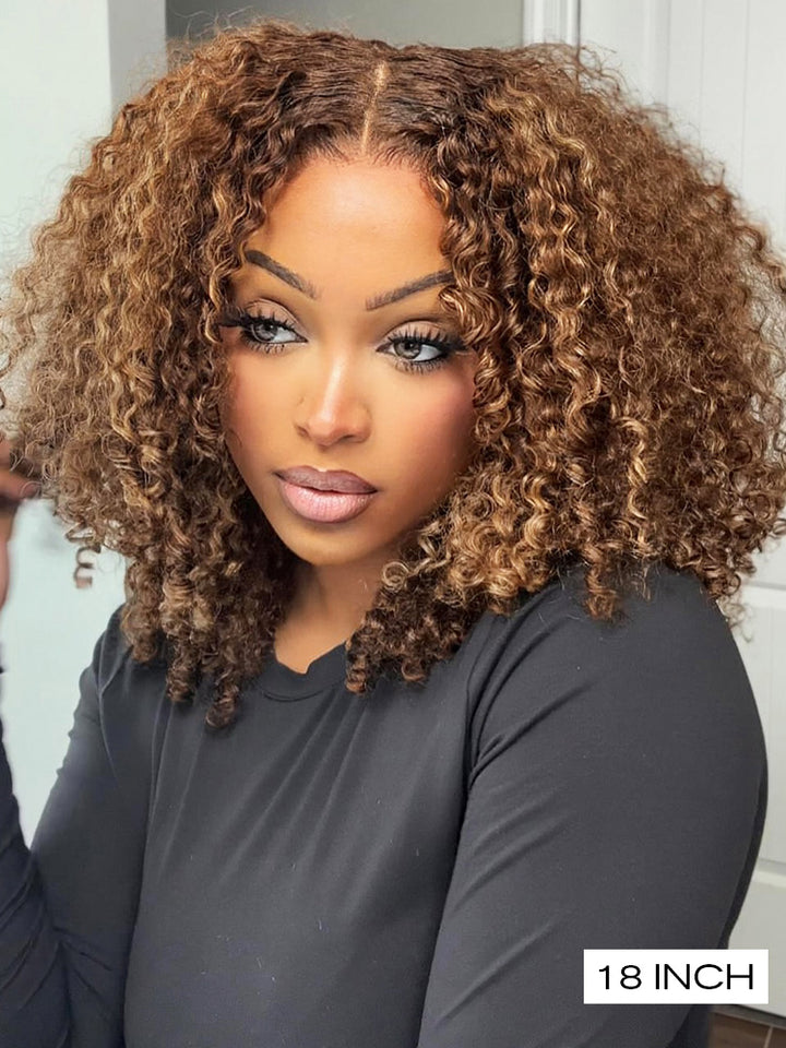 [Clearance Sale] Wear Go Glueless Highlights Ombre Hair Pre-cut Lace Kinky Curly Wig