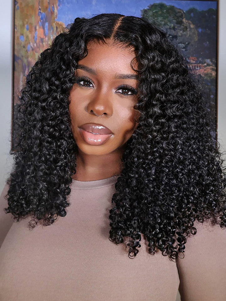 Pre bleached Kinky Curly Hair HD Lace Glueless Wear Go Wig CurlyMe Hair pre-bleached-kinky-curly-hair-hd-lace-glueless-wear-go-wig-curlyme-hair