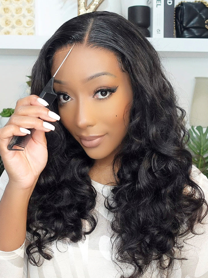 CurlyMe Ocean Wave Glueless Wear Go Wig Pre-cut HD Lace Wig Pre-plucked