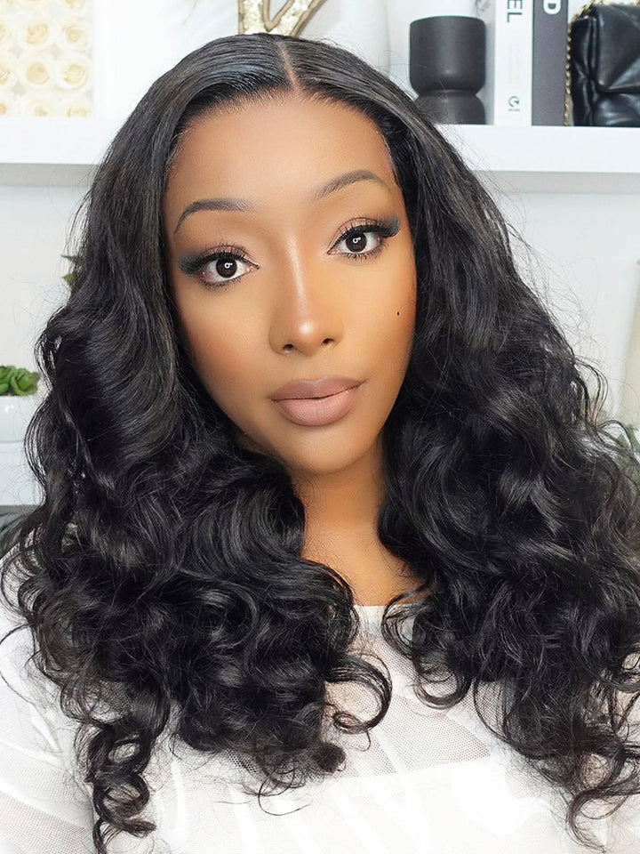 CurlyMe Ocean Wave Glueless Wear Go Wig Pre-cut HD Lace Wig Pre-plucked