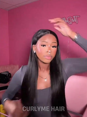 Sleek Straight Pre-cut 7x5 HD Lace Wear Go Glueless Wig Bleached Invisible Knots