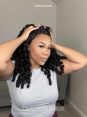 Burmese Curly Glueless Wig Bleached Knots 7X5 HD Lace Wear Go Wig