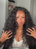 CurlyMe 3 In 1 Half Wig Indian Curly Glueless Install Half Wig Seamless Flip Over Wig With Drawtring Beginner Friendly