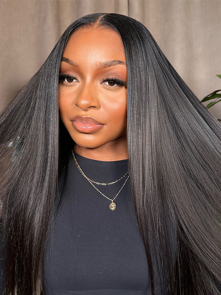 30 inch lace front wig silky straight