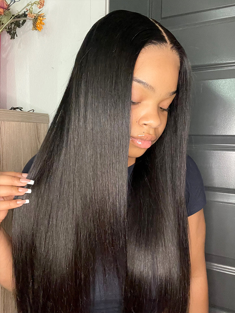 4x6 HD Lace Glueless Straight Wig Wear Go Pre Cut Lace Closure Wig Buy Now Pay Later Wigs