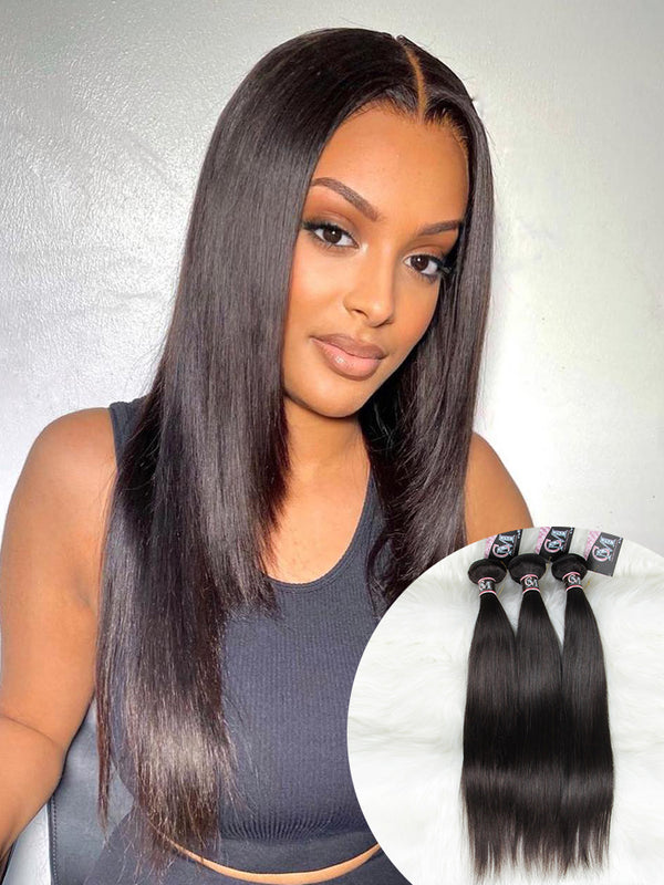 Straight Hair Bundles, Straight Bundles With Closure – CurlyMe Hair