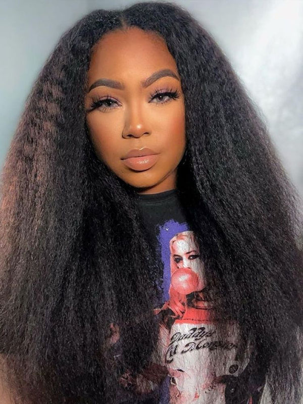kinky straight v part wig