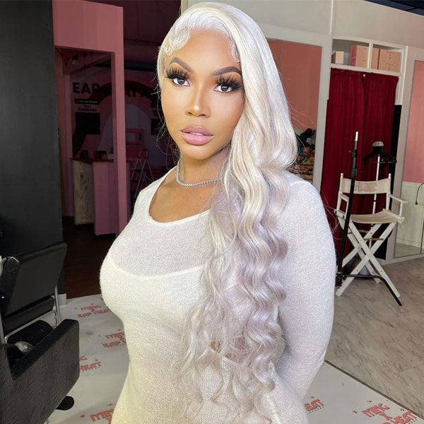 CurlyMe Ash Blonde Straight Hair 13x4 Lace Front Wigs Skin Melt Lace Wigs | CurlyMe Hair