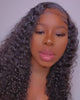 CurlyMe Hair Kinky Curly Lace Closure Wigs Pre Plucked Hairline Natural Black Human Hair